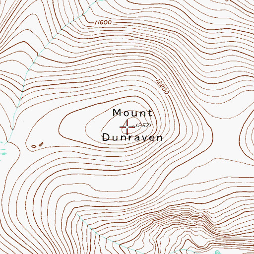 Topographic Map of Mount Dunraven, CO