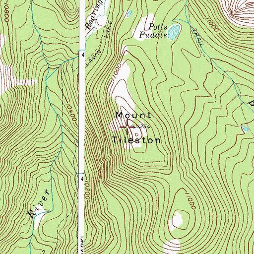 Topographic Map of Mount Tileston, CO