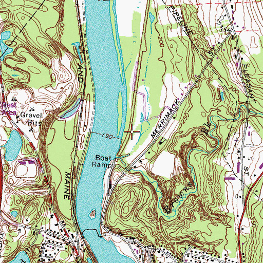 Topographic Map of Island Pond Dam, NH