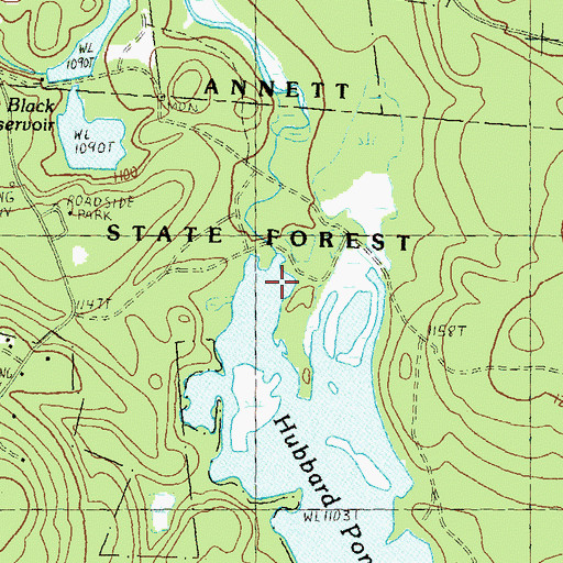 Topographic Map of Hubbard Pond Dam, NH