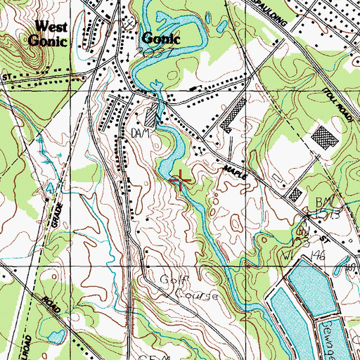 Topographic Map of Gonic Dam, NH