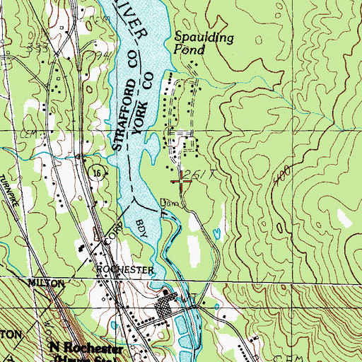 Topographic Map of Spaulding Dam, NH