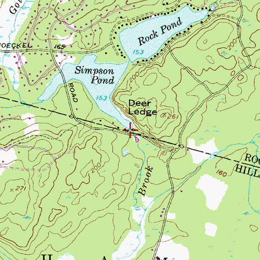 Topographic Map of Moeckel Pond Dam, NH