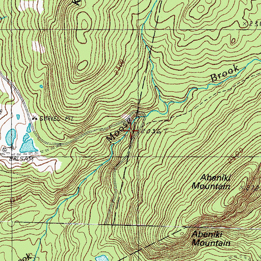 Topographic Map of Moose Brook Dam, NH