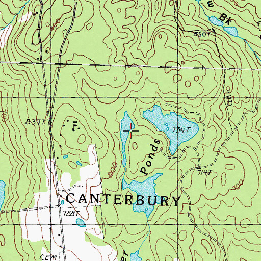 Topographic Map of Long Pond, NH