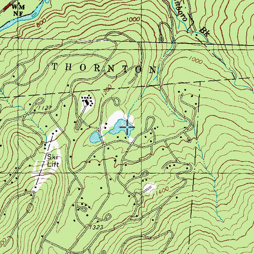 Topographic Map of Chickenboro Brook Reservoir, NH