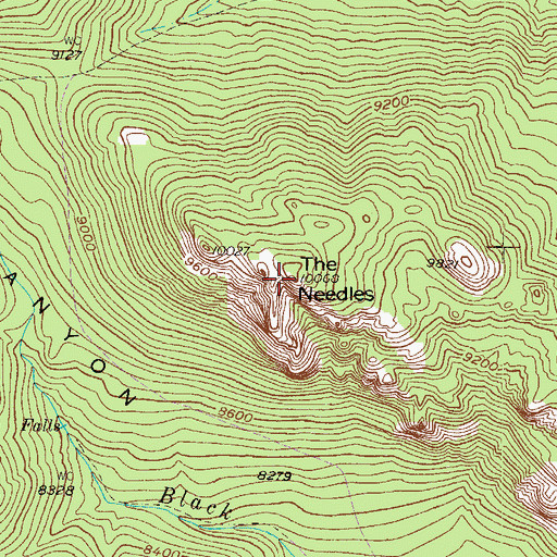 Topographic Map of The Needles, CO