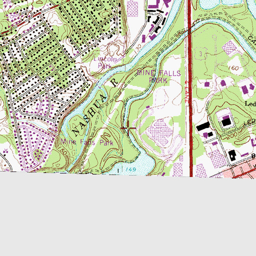 Topographic Map of Nashua Canal Dike, NH