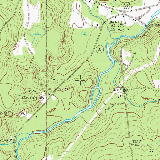 Topographic Map of Pratt Pond Dam, NH