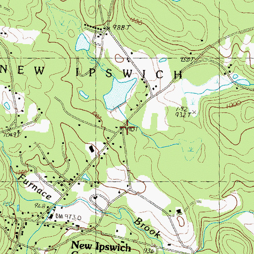 Topographic Map of Souhegan River Watershed Dam Number 13, NH
