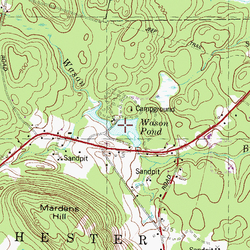 Topographic Map of Wason Pond, NH
