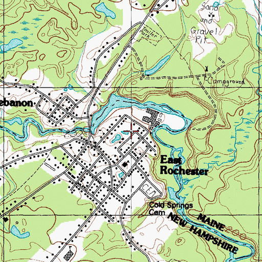 Topographic Map of Salmon River Reservoir, NH