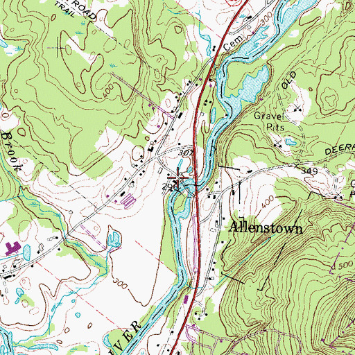 Topographic Map of Buck Street West Dam, NH