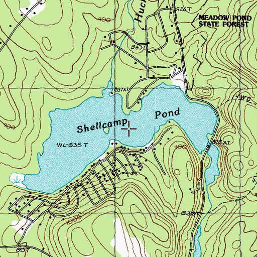 Topographic Map of Shellcamp Pond Dam, NH
