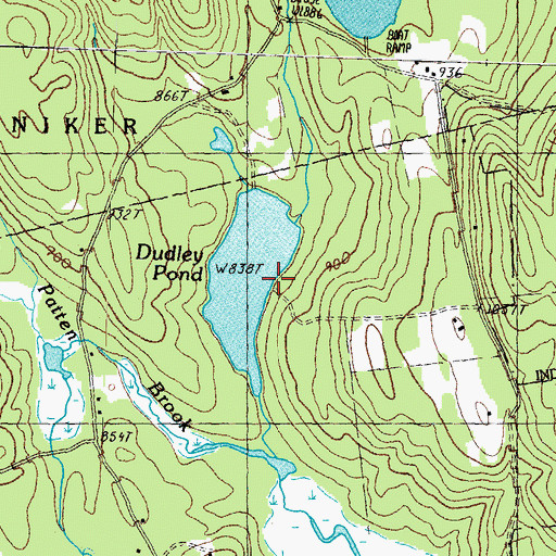 Topographic Map of Dudley Pond Dam, NH