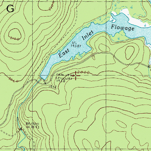 Topographic Map of East Inlet Pond, NH