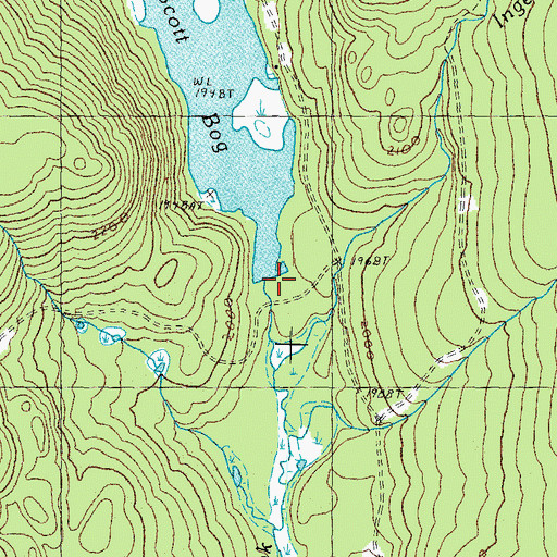 Topographic Map of Scott Bog Dam, NH