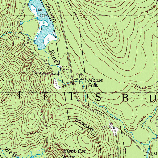 Topographic Map of Connecticut River Reservoir, NH