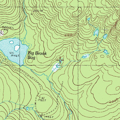 Topographic Map of Big Brook Bog Dam, NH