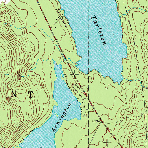 Topographic Map of Lake Armington Dam, NH