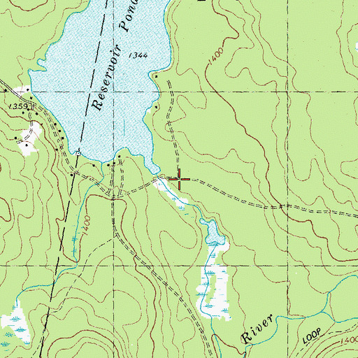 Topographic Map of Reservoir Pond Dam, NH