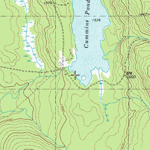 Topographic Map of Cummins Pond Dam, NH