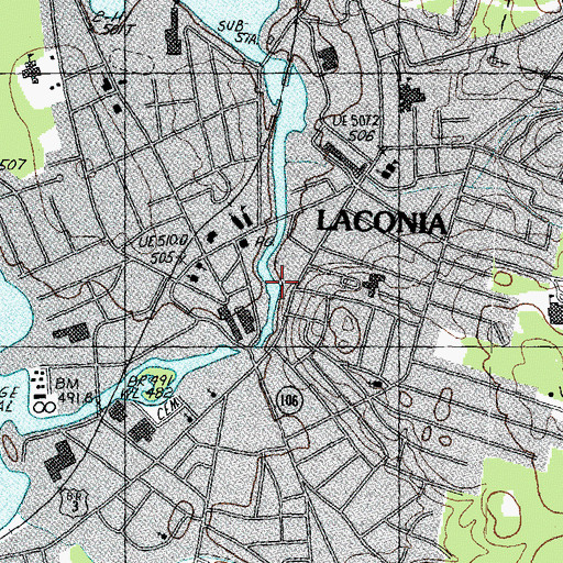Topographic Map of Avery Dam, NH