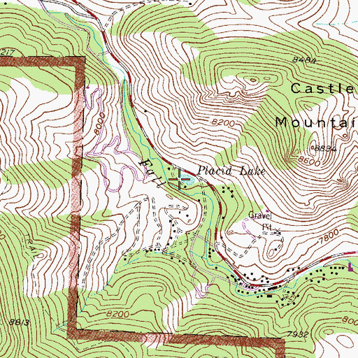 Topographic Map of Placid Lake, CO