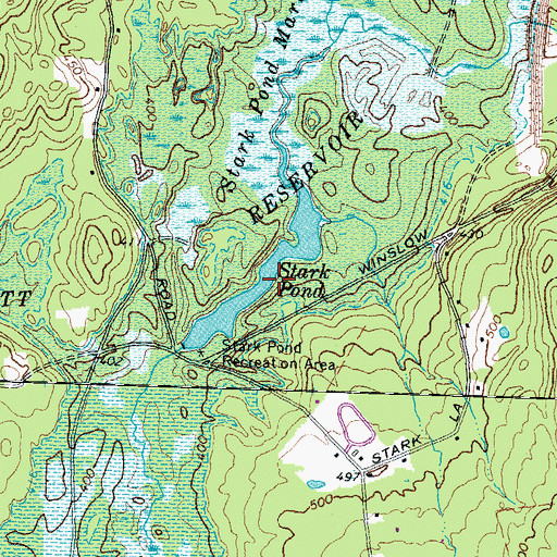Topographic Map of Stark Pond Dam, NH