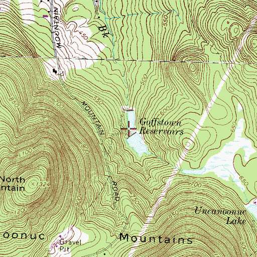 Topographic Map of Upper Reservoir, NH