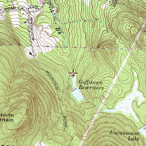 Topographic Map of Lower Reservoir, NH