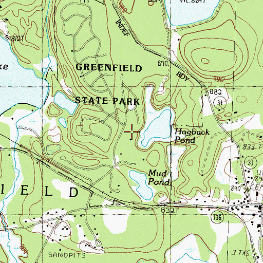 Topographic Map of Otter Brook Pond, NH