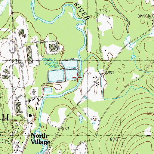 Topographic Map of Peterborough Treatment Lagoons Dam, NH