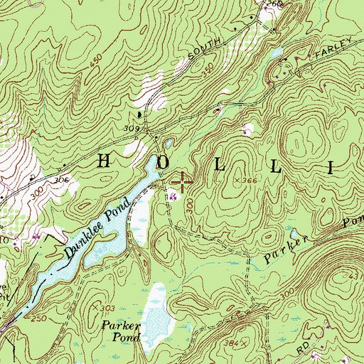 Topographic Map of Dunklee Pond Dam, NH