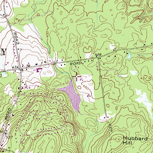 Topographic Map of Benjamin C Adams Dam, NH
