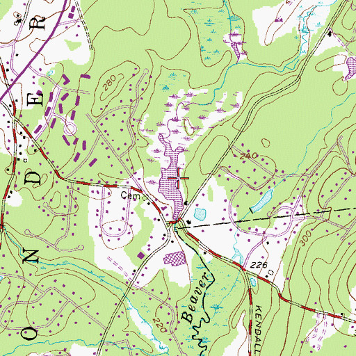 Topographic Map of Kendall Pond, NH