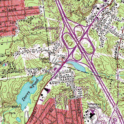 Topographic Map of Goldfish Pond Dam, NH