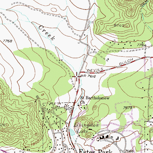 Topographic Map of Black Canyon, CO