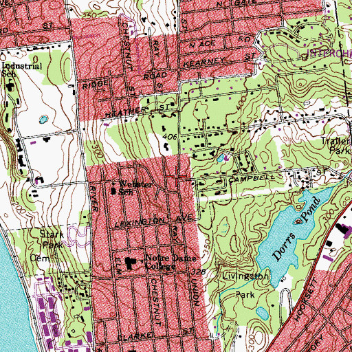 Topographic Map of Black Brook Dam, NH