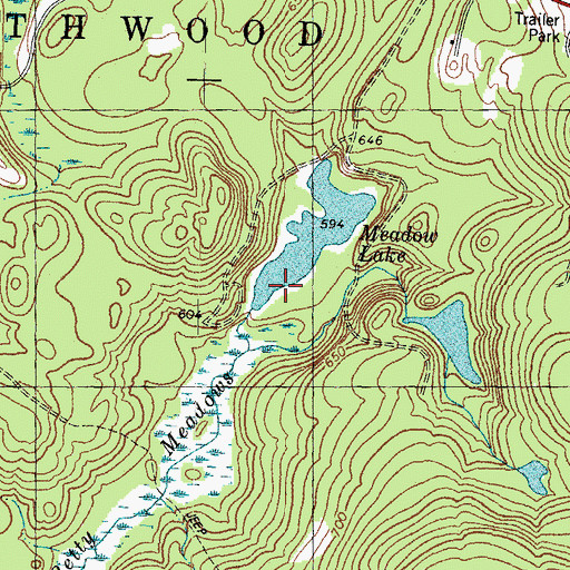 Topographic Map of Burtt Wildlife Pond Dam, NH