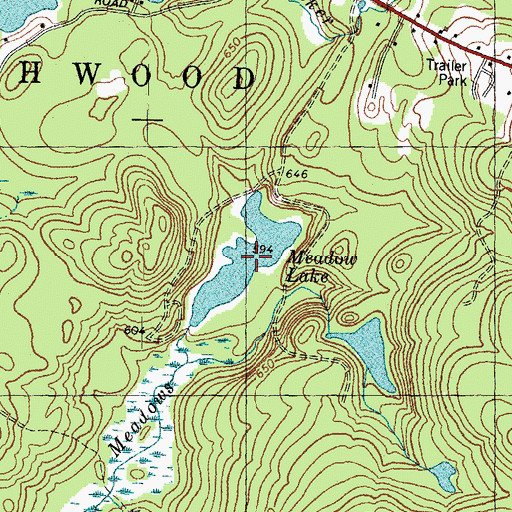 Topographic Map of Burtt Wildlife Pond, NH