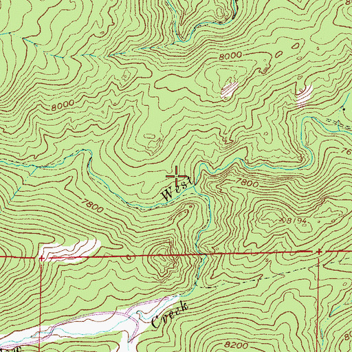 Topographic Map of Cow Creek, CO