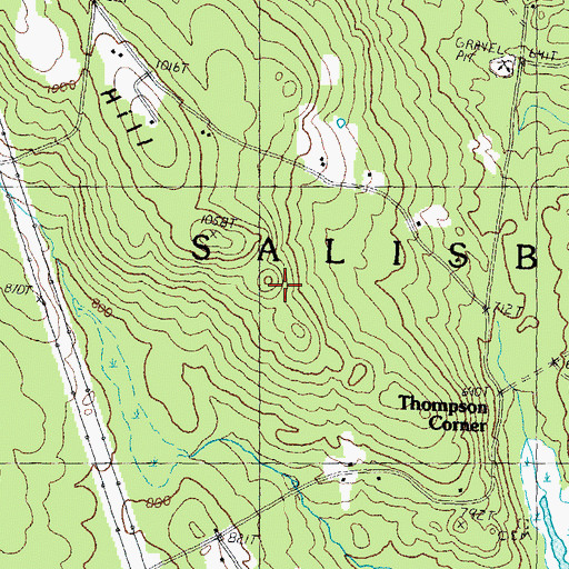 Topographic Map of New Pond Dam, NH