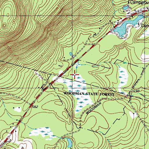 Topographic Map of Dole Marsh, NH
