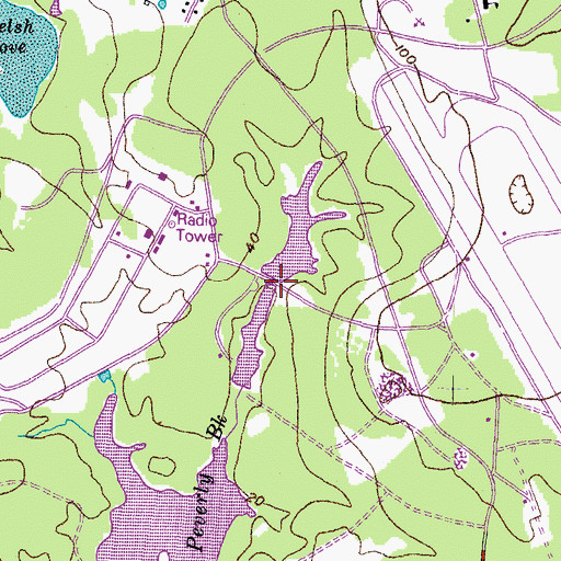 Topographic Map of Peverly Brook Upper Dam, NH