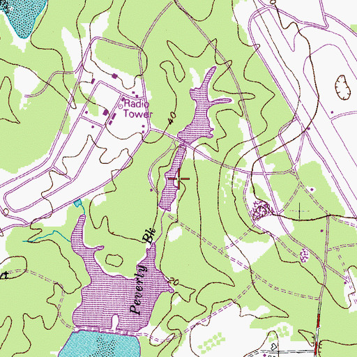 Topographic Map of Peverly Brook Upper Pond, NH