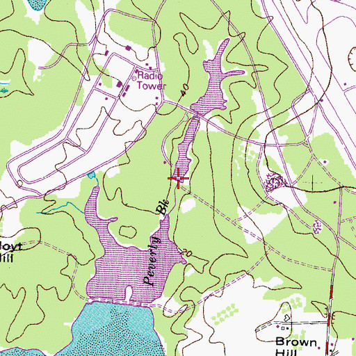 Topographic Map of Peverly Brook Lower Dam, NH