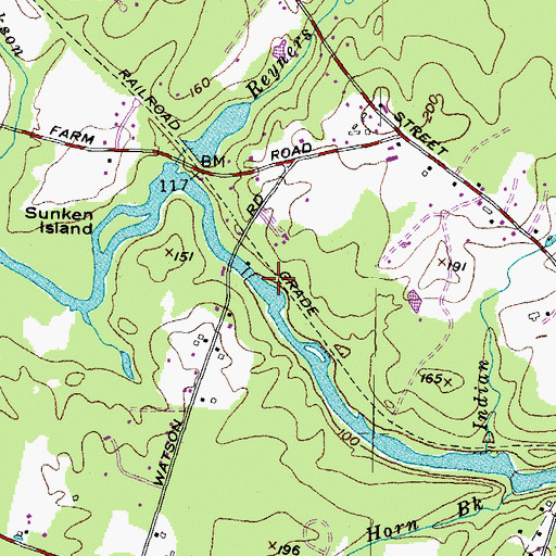 Topographic Map of Waldron Dam, NH