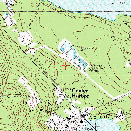 Topographic Map of Center Harbor Sewage Lagoon Dikes, NH