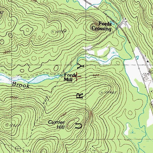 Topographic Map of Hoyt Brook Pond, NH